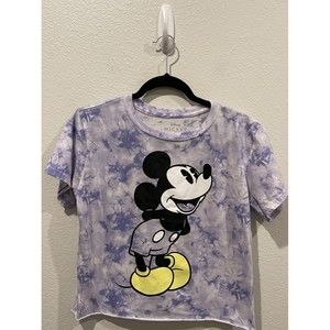 MICKEY MOUSE Tie Dye Purple Short Sleeve Tee